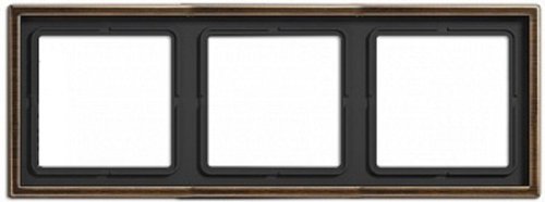 Рамка универсальная Jung LS990 metal 3-м. античная латунь фото Рамка универсальная Jung LS990 metal 3-м. античная латунь картинка